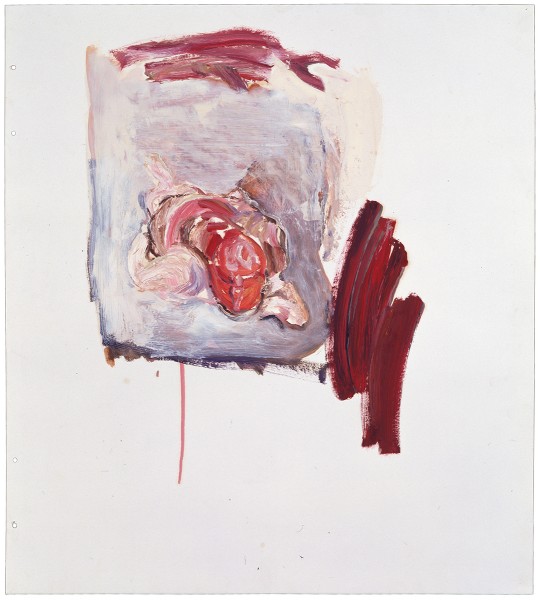 Mark Lammert - FLEISCH, 1985-1988, Öl auf Papier, 71 x 71 cm