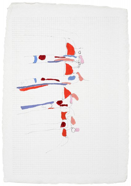 Mark Lammert - KNOCHEN, 2006-2007, Kohle, Stift und Öl auf Papier, 45 x 33 cm